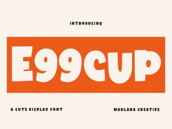 Eggcup Cute Display Font Yazı Tipi