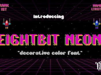 Eight-Bit Neon – Opentype SVG Color Font Yazı Tipi