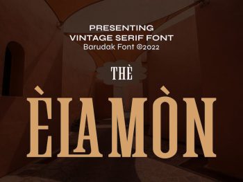 Elamon - Serif Condensed Displat Font Yazı Tipi