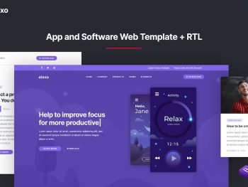 Elaxo - App and Software Website Template + RTL Yazı Tipi