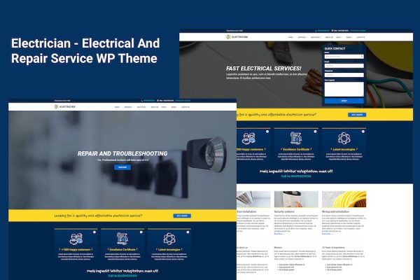 Electrician - Electrical Service WordPress Teması