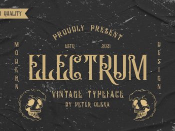 Electrum - Deco Font Yazı Tipi