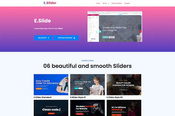 Elementor Slider Addons - Widget WordPress Eklentisi