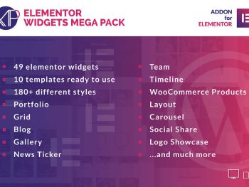 Elementor Widgets Mega Pack - Addons for Elementor WordPress Eklentisi