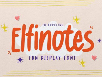Elfinotes - Fun Display Font Yazı Tipi