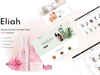 Eliah | Beauty Salon & Cosmetic Shop PSD Template Yazı Tipi