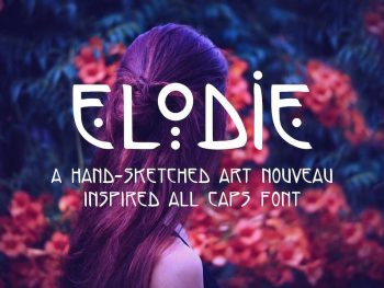 Elodie - Hand Sketched Art Nouveau Font Yazı Tipi