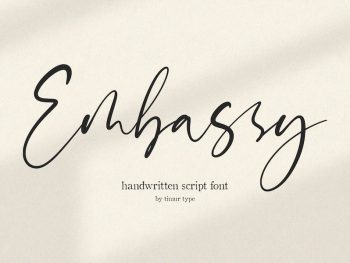 Embassy A Handwritten Script Font Yazı Tipi