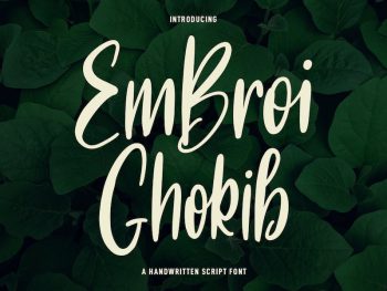 Embroi Ghokib Handwritten Script Font Yazı Tipi