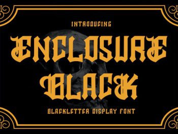 EnclosureBlack - Blackletter Display Font Yazı Tipi