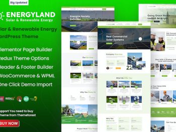 Energyland - Solar & Renewable Energy WP Theme WordPress Teması