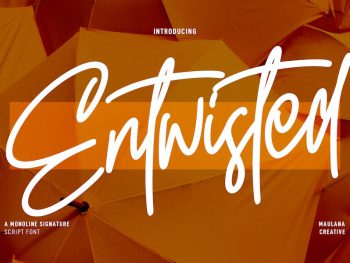 Entwisted Monoline Signature Script Font Yazı Tipi