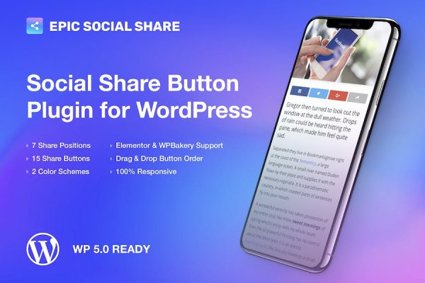 Epic Social Share Button for WordPress WordPress Eklentisi