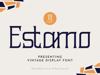 Estamo - Display Condensed Serif Font Yazı Tipi