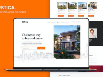 Estica — Real Estate Landing Page Template Yazı Tipi