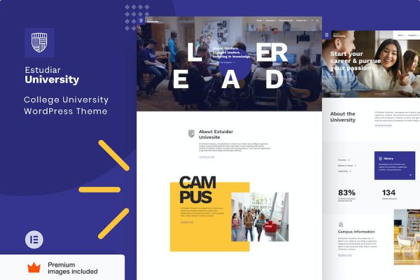 Estudiar - College University Elementor Pro Theme WordPress Teması