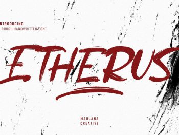 Etherus Brush Handwritten Font Yazı Tipi