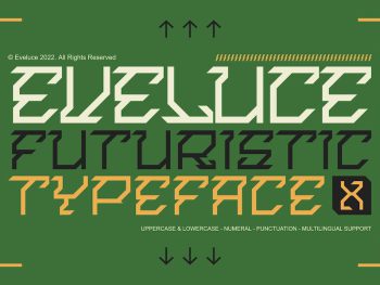 Eveluce Futuristic Font Yazı Tipi