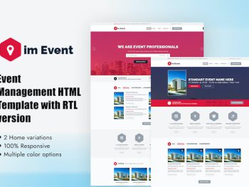 Event Management HTML Template with RTL version Yazı Tipi
