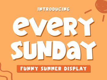 Every Sunday - Funny Summer Display Font Yazı Tipi