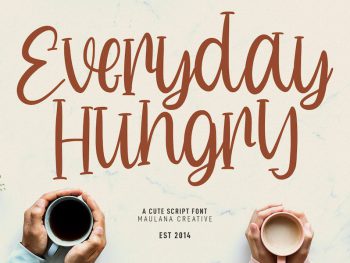 Everyday Hungry Cute Script Font Yazı Tipi