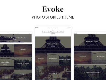 Evoke Photo Stories Blog WordPress Teması