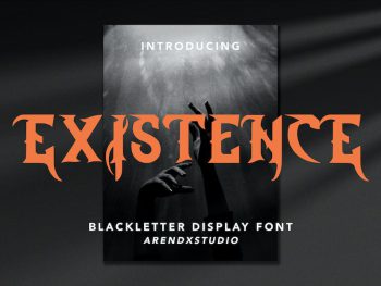 Existence - Blackletter Display Font Yazı Tipi