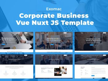 Exomac – Corporate Business Vue Nuxt JS Template Yazı Tipi