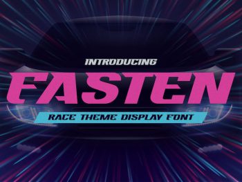 FASTEN - Race Theme Display Font Yazı Tipi