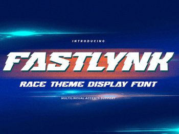 FASTLYNK - Race Theme Display Font Yazı Tipi