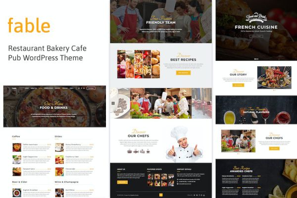 Fable - Restaurant Bakery Cafe Pub WordPress Teması