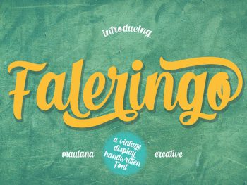 Faleringo Retro Script Font Yazı Tipi