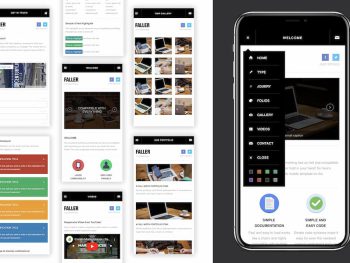 Faller | Creative Mobile Web App Template Yazı Tipi