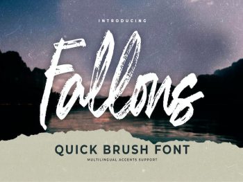 Fallons - Quick Brush Font Yazı Tipi