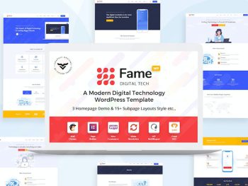 Fame - Digital Technology/Service WordPress Teması