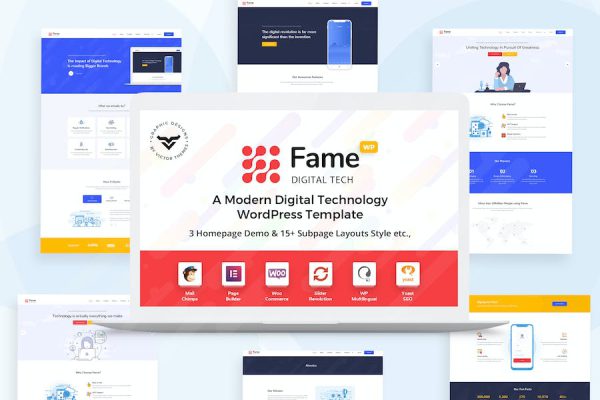 Fame - Digital Technology/Service WordPress Teması