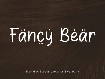 Fancy Bear - Handwritten Decorative Font Yazı Tipi