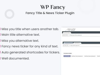 Fancy Title and News Ticker WordPress Plugin WordPress Eklentisi