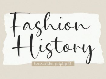 Fashion History - Handwritten Script Font Yazı Tipi