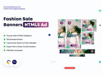 Fashion Sale Banners HTML5 Ad Yazı Tipi