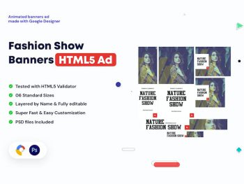 Fashion Show Banners HTML5 Ad Yazı Tipi