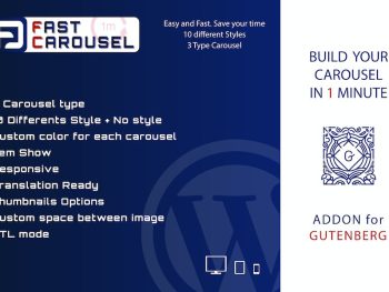 Fast Carousel for Gutenberg - WordPress Plugin WordPress Eklentisi