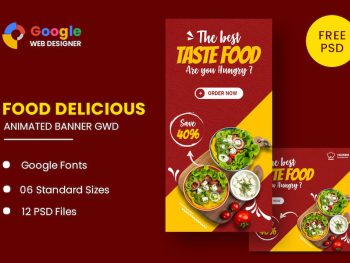 Fast Food Animated Banner GWD Yazı Tipi