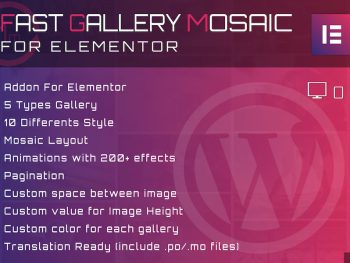Fast Gallery Mosaic for Elementor WordPress Plugin WordPress Eklentisi