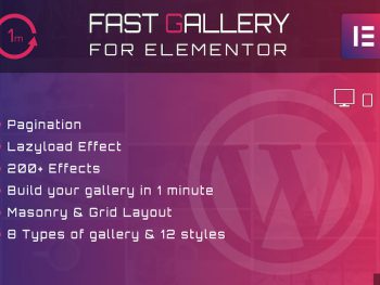 Fast Gallery for Elementor WordPress Plugin WordPress Eklentisi