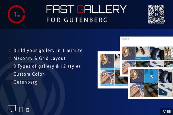 Fast Gallery for Gutenberg - WordPress Plugin WordPress Eklentisi