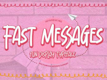 Fast Messages - Fun Display Typeface Yazı Tipi