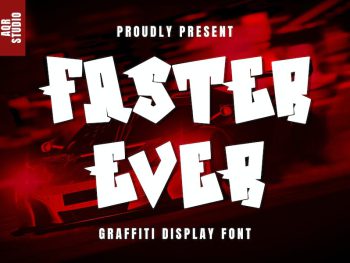 FasterEver - Graffiti Display Font Yazı Tipi