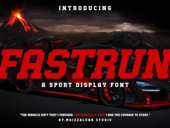 Fastrun - A Sport Display Font Yazı Tipi