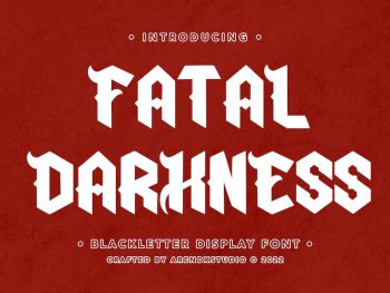 Fatal Darkness - Blackletter Display Font Yazı Tipi